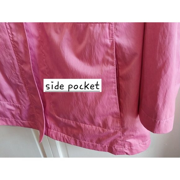 J. Jill Womens Pink Jacket With Zip In Hood & Side Pockets - Picture 2 of 7